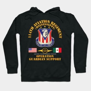 Guardian Support - 114th Aviation Regiment w Border Patrol Hoodie